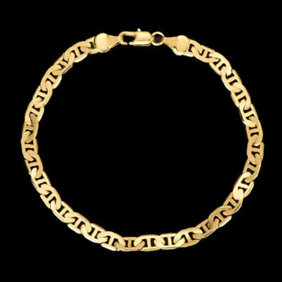 18kt Gold Filled Chain Link Design Bracelet - Picture 1 of 8